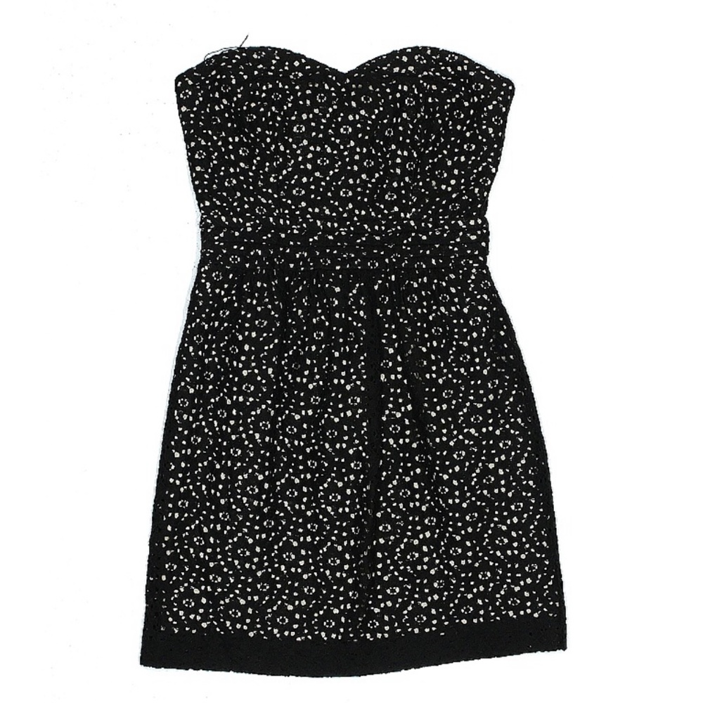 Strapless black dress